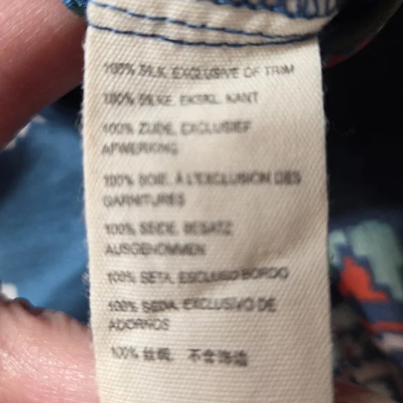 JOHNNY WAS 100% Silk Floral Tunic 2X Boho - Picture 6 of 6